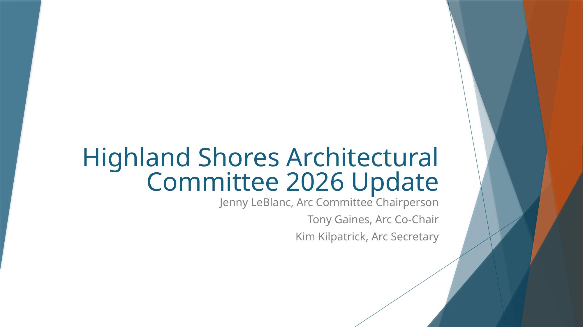 First page of the ARC Committee 2026 Update document